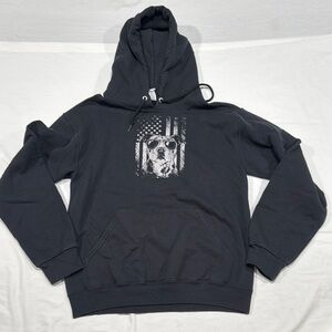 Jerzees Black Pullover Hoodie with Graphic Design